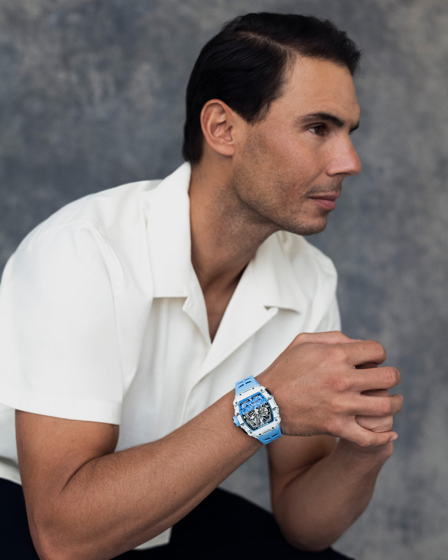 Rafael Nadal wearing a Richard Mille watch