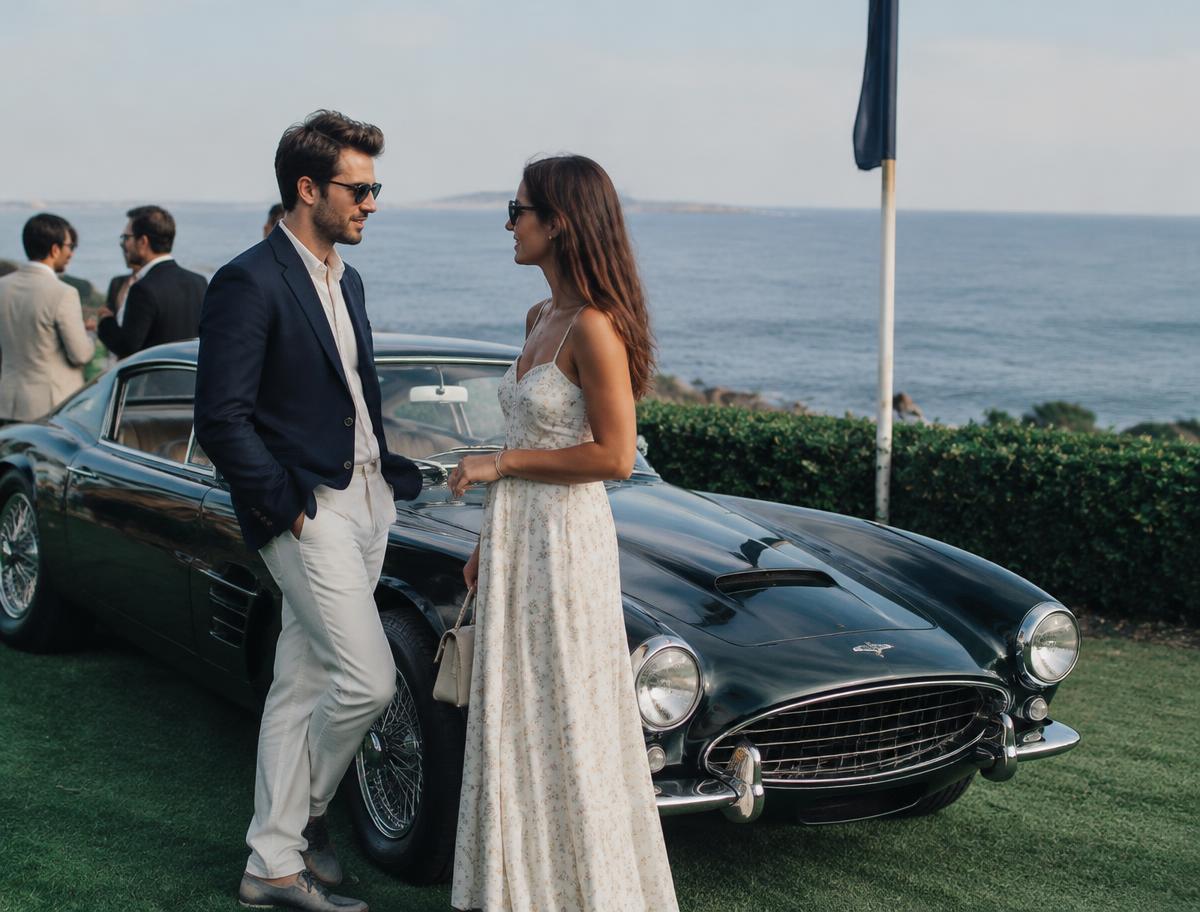Younger guests gathered on the Concours lawn